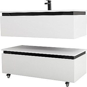 Нижняя тумба Cezares SLIDER-1000-1C-PI-BO белый для ванной в интернет-магазине сантехники Sanbest