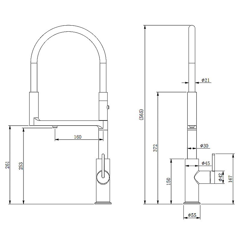Смеситель для кухни Paulmark Tornado To213402-CR хром купить в интернет-магазине сантехники Sanbest