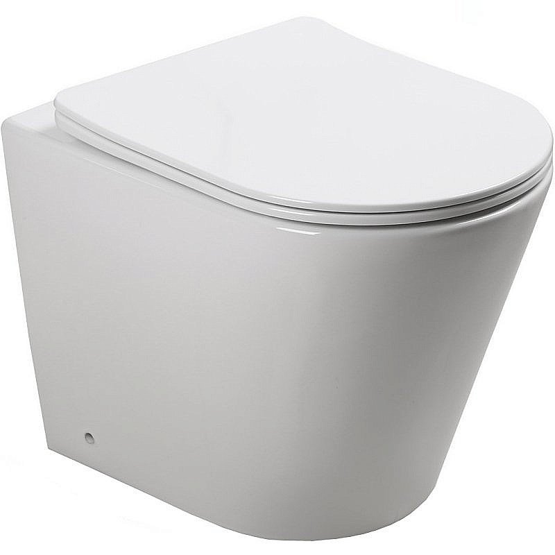 Унитаз приставной SantiLine SL-5020 безободковый, с крышкой микролифт купить в интернет-магазине Sanbest