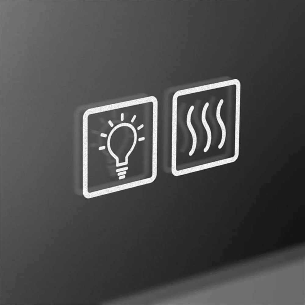 Зеркало Belbagno 80 SPC-GRT-800-800-LED-3000K-TCH-WARM подсветка, сенсор, подогрев в ванную от интернет-магазине сантехники Sanbest