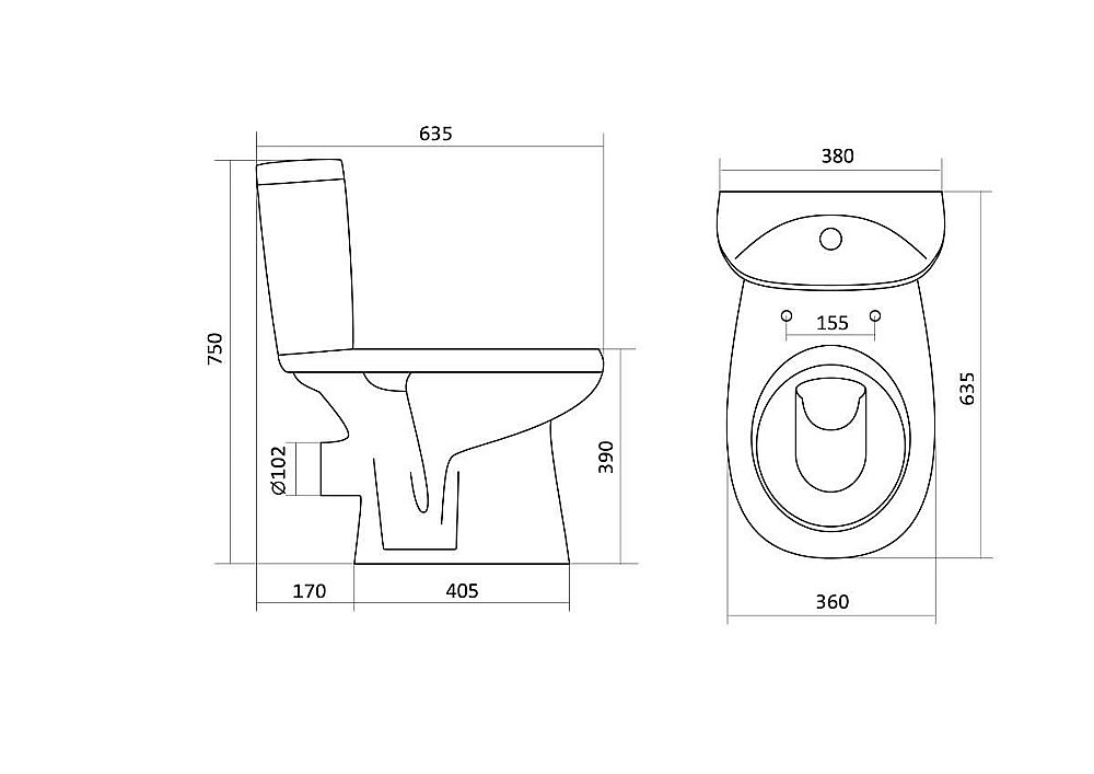 Унитаз-компакт Santek Анимо 1WH110035 с бачком, с крышкой купить в интернет-магазине Sanbest