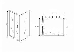 Душевой уголок Abber Sonnenstrand AG07120-S90 120x90 купить в интернет-магазине Sanbest