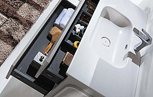 Тумба с раковиной Armadi Art Vallessi 100 кашемир для ванной в интернет-магазине Sanbest