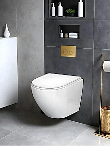 Унитаз подвесной Ceruttispa SELLA Aria Tornado CT9529 безободковый, смыв торнадо, с сиденьем микролифт, белый купить в интернет-магазине Sanbest