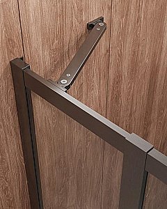 Душевой уголок Cezares Molveno 90x120 RH-1-120/90-C-GM-IV стекло прозрачное/профиль матовая оружейная сталь купить в интернет-магазине Sanbest