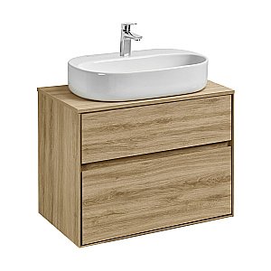 Тумба с раковиной Акватон Либерти 75 со столешницей, дуб эльвезия для ванной в интернет-магазине Sanbest