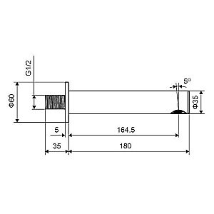 Излив Excellent Pi 1225 хром купить в интернет-магазине сантехники Sanbest