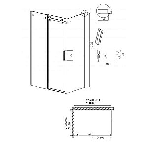 Душевой уголок Grossman Classic 160х100 120.K33.04.1610.42.00 стекло прозрачное/профиль графит сатин купить в интернет-магазине Sanbest
