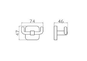 Двойной крючок для ванной WONZON & WOGHAND STILL, Хром (WW-6625) купить в интернет-магазине сантехники Sanbest