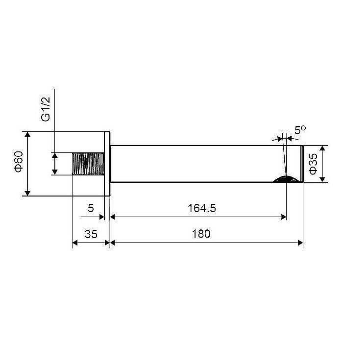 Излив Excellent Pi 1225 хром купить в интернет-магазине сантехники Sanbest