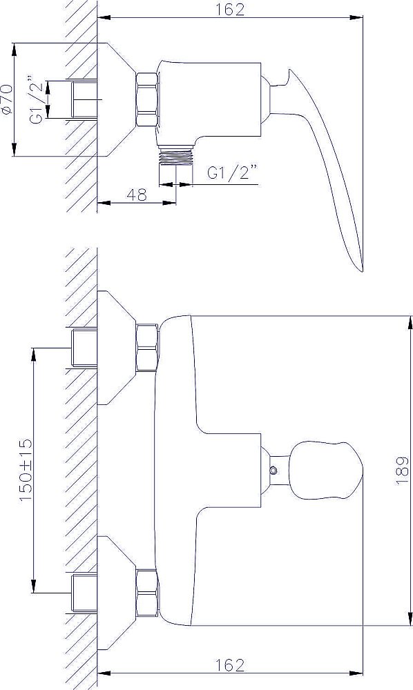 Смеситель для душа Rush Island IS6535-63 купить в интернет-магазине сантехники Sanbest