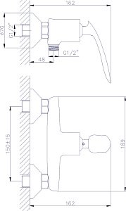 Смеситель для душа Rush Island IS6535-63 купить в интернет-магазине сантехники Sanbest