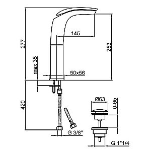 Смеситель для раковины Webert Aria AI832201015 купить в интернет-магазине сантехники Sanbest