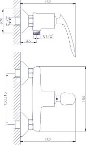 Смеситель для душа Rush Island IS6535-63 купить в интернет-магазине сантехники Sanbest