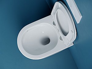 Унитаз подвесной Ceramica Nova Vogue CN4008T белый, с крышкой микролифт, безободковый, слив-торнадо купить в интернет-магазине Sanbest