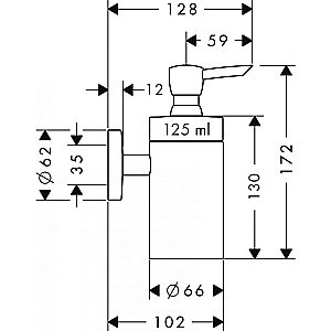 Диспенсер для жидкого мыла Hansgrohe Logis 40514000 купить в интернет-магазине сантехники Sanbest