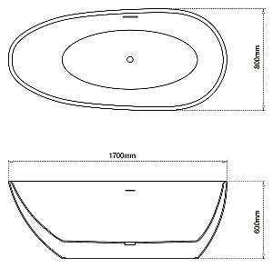 Ванна акриловая Grossman Fly GR-1102 170х80 белая купить в интернет-магазине Sanbest