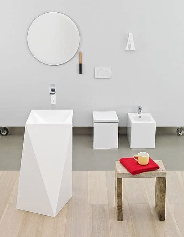 Раковина напольная Artceram Sharp 52 OSL008 01 00 bi белая купить в интернет-магазине Sanbest