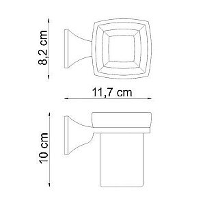 Стакан для зубных щеток WasserKRAFT Wern K-2528 купить в интернет-магазине сантехники Sanbest