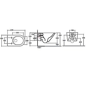 Унитаз подвесной GLOBO Forty3 FOS05.BI безободковый купить в интернет-магазине Sanbest