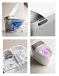 Унитаз напольный Ceruttispa ERSILIA Smart CT10616 с дистанционным управлением, безободковый, слив-торнадо, белый купить в интернет-магазине Sanbest