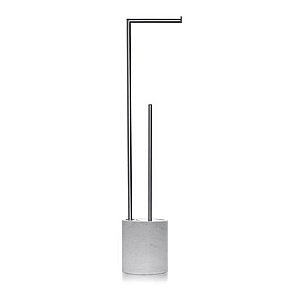 Стойка для ванной Bertocci Carrarino 124 4720 0000 мрамор Carrara/хром купить в интернет-магазине сантехники Sanbest