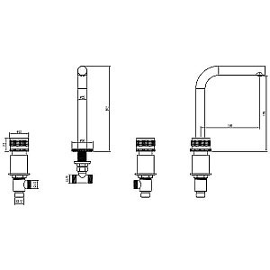 Смеситель для раковины Boheme Prestige 152-B-PR черный матовый купить в интернет-магазине сантехники Sanbest
