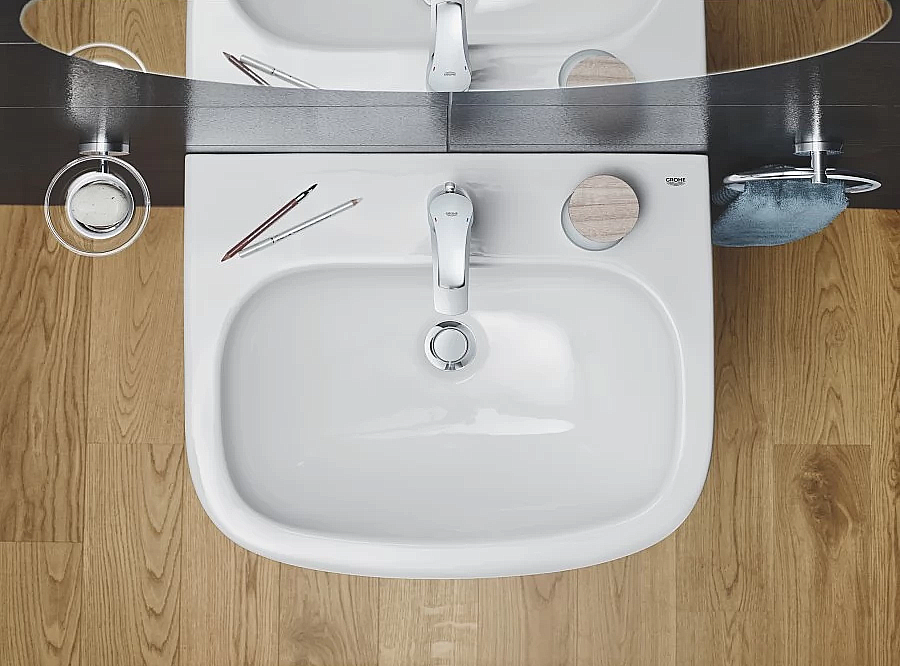 Раковина на полупьедестале Grohe Euro Ceramic 55 белая купить в интернет-магазине Sanbest