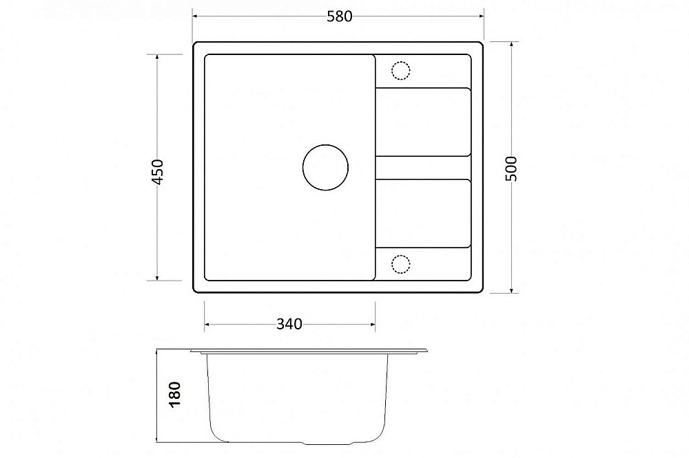 Мойка для кухни ZORG GR 580 BLACK BRONZE купить в интернет-магазине сантехники Sanbest