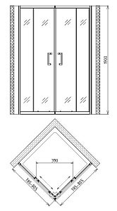 Душевой уголок Gemy Victoria S30152 купить в интернет-магазине Sanbest