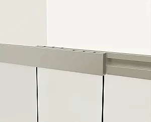 Шторка для ванны Vincea VSB-1E100CLGM 100x145 профиль вороненая сталь/стекло прозрачное купить в интернет-магазине Sanbest