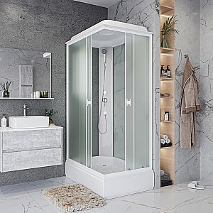 Душевая кабина Niagara Promo P120/90/26Q/MT 120х90 матовое/профиль белый купить в интернет-магазине Sanbest