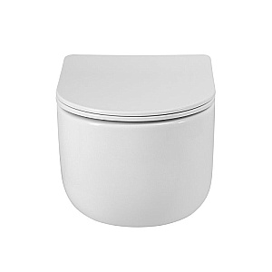 Унитаз подвесной BelBagno Soft-Tor BB084CH-TOR/SC белый, безободковый, с крышкой микролифт, слив-торнадо купить в интернет-магазине Sanbest