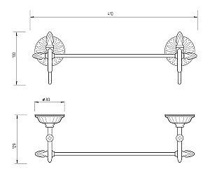 Полотенцедержатель Migliore VERSAILLES 32681 золото купить в интернет-магазине сантехники Sanbest