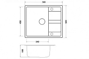 Мойка для кухни ZORG GR 580 BLACK BRONZE купить в интернет-магазине сантехники Sanbest
