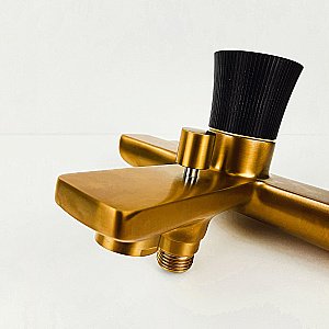 Смеситель для ванны PAINI Domus 18PJ111PZ золото матовое купить в интернет-магазине сантехники Sanbest