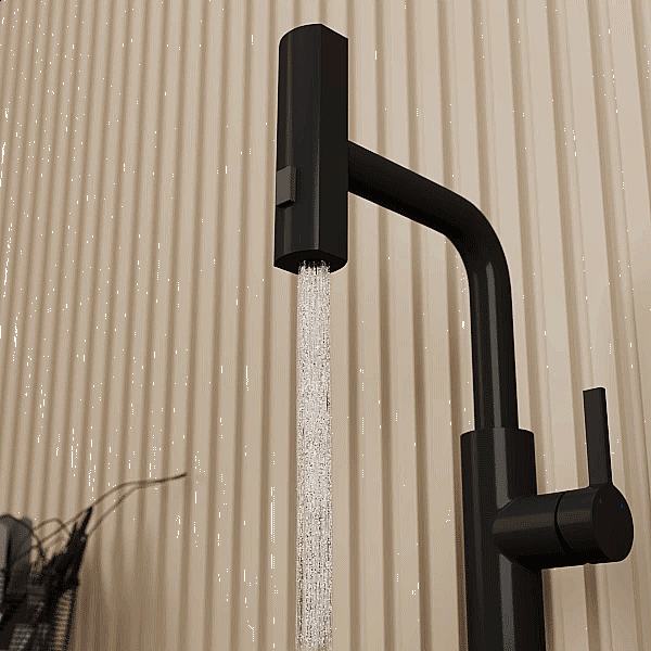 Смеситель для кухни Rush Tinos TI3732-18Black черный матовый купить в интернет-магазине сантехники Sanbest