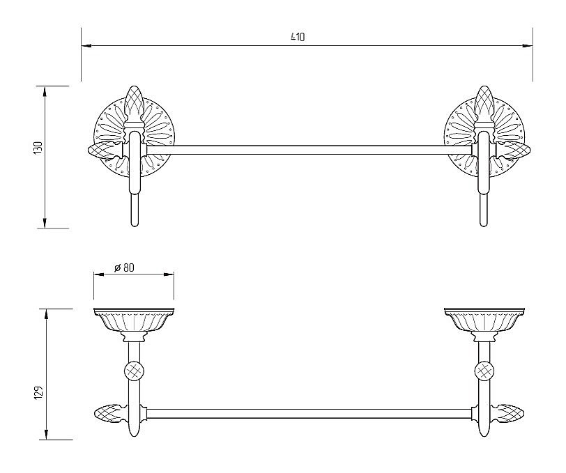 Полотенцедержатель Migliore VERSAILLES 32681 золото купить в интернет-магазине сантехники Sanbest