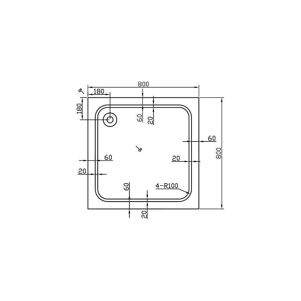 Душевой поддон Vincea VST-2AS-8080 80x80 купить в интернет-магазине Sanbest