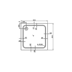 Душевой поддон Vincea VST-2AS-8080 80x80 купить в интернет-магазине Sanbest