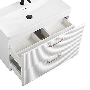 Тумба с раковиной BelBagno DUE-800-2C-SO-BL-P Bianco Lucido для ванной в интернет-магазине Sanbest