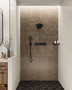 Подключение для шланга Hansgrohe Fixfit Porter Q 26887670 черный матовый купить в интернет-магазине сантехники Sanbest