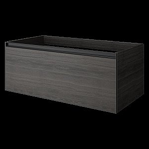 Тумба с раковиной и столешницей Armadi Art QUATRO 1 100  OAK ANTHRACITE/профиль ANTHRACITE для ванной в интернет-магазине Sanbest