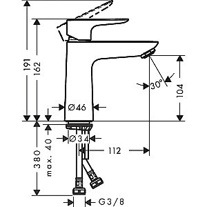 Смеситель для раковины Hansgrohe Talis E 71712990 полированное золото купить в интернет-магазине сантехники Sanbest