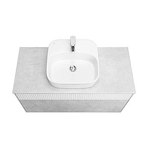 Тумба с раковиной Акватон Марбл 100/Одри Soft 42 слейт/белая матовая для ванной в интернет-магазине Sanbest