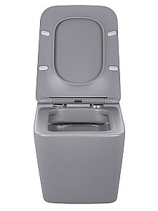 Унитаз подвесной Vincea Q-Line VT1-12MG безободковый, с крышкой микролифт, серый матовый купить в интернет-магазине Sanbest