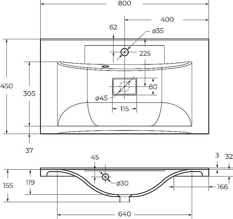Раковина мебельная BelBagno BB800/450-LV-ART-PR-NERO черная купить в интернет-магазине Sanbest