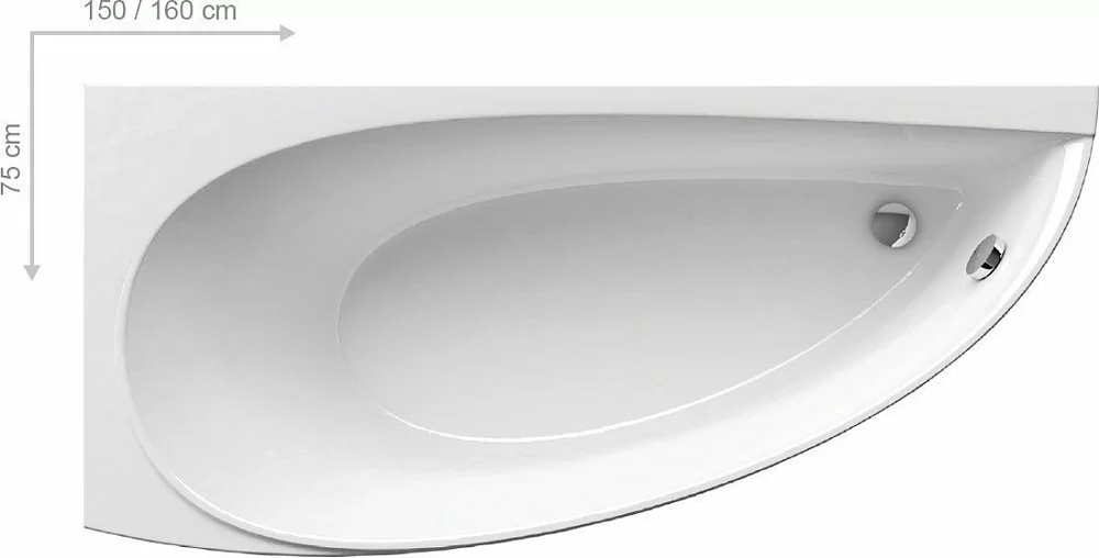Ванна акриловая Ravak Avocado 150х75 купить в интернет-магазине Sanbest