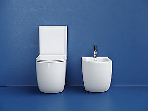 Унитаз напольный Ceramica Nova Metropol CN4001T белый, с крышкой микролифт, с бачком, безободковый, слив-торнадо купить в интернет-магазине Sanbest