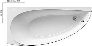 Ванна акриловая Ravak Avocado 150х75 купить в интернет-магазине Sanbest